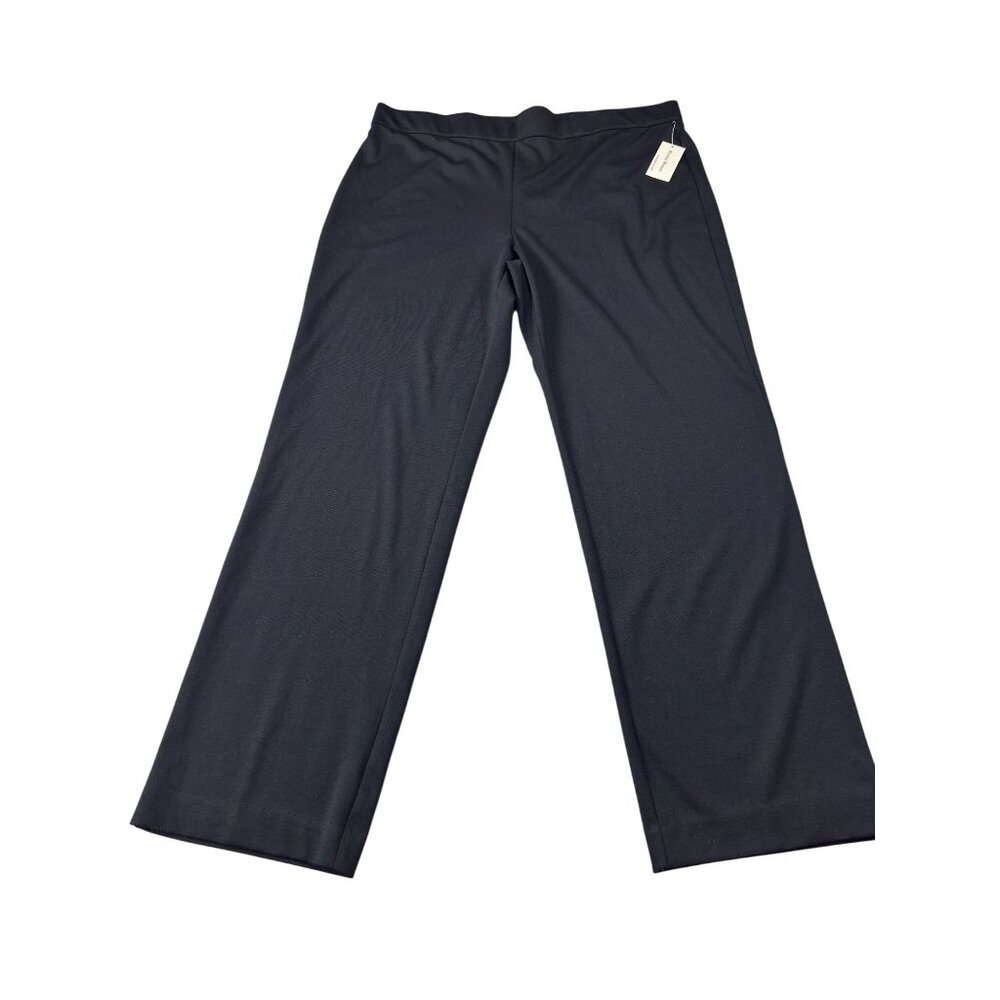 Studio Works Womens Jet Black Wide-Leg Pants XL